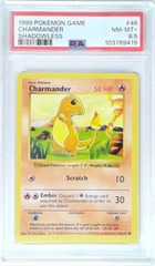 V1992: 1999: Charmander: 46/102: Shadowless: Game: PSA: 8.5: NM-MT+: 103769419